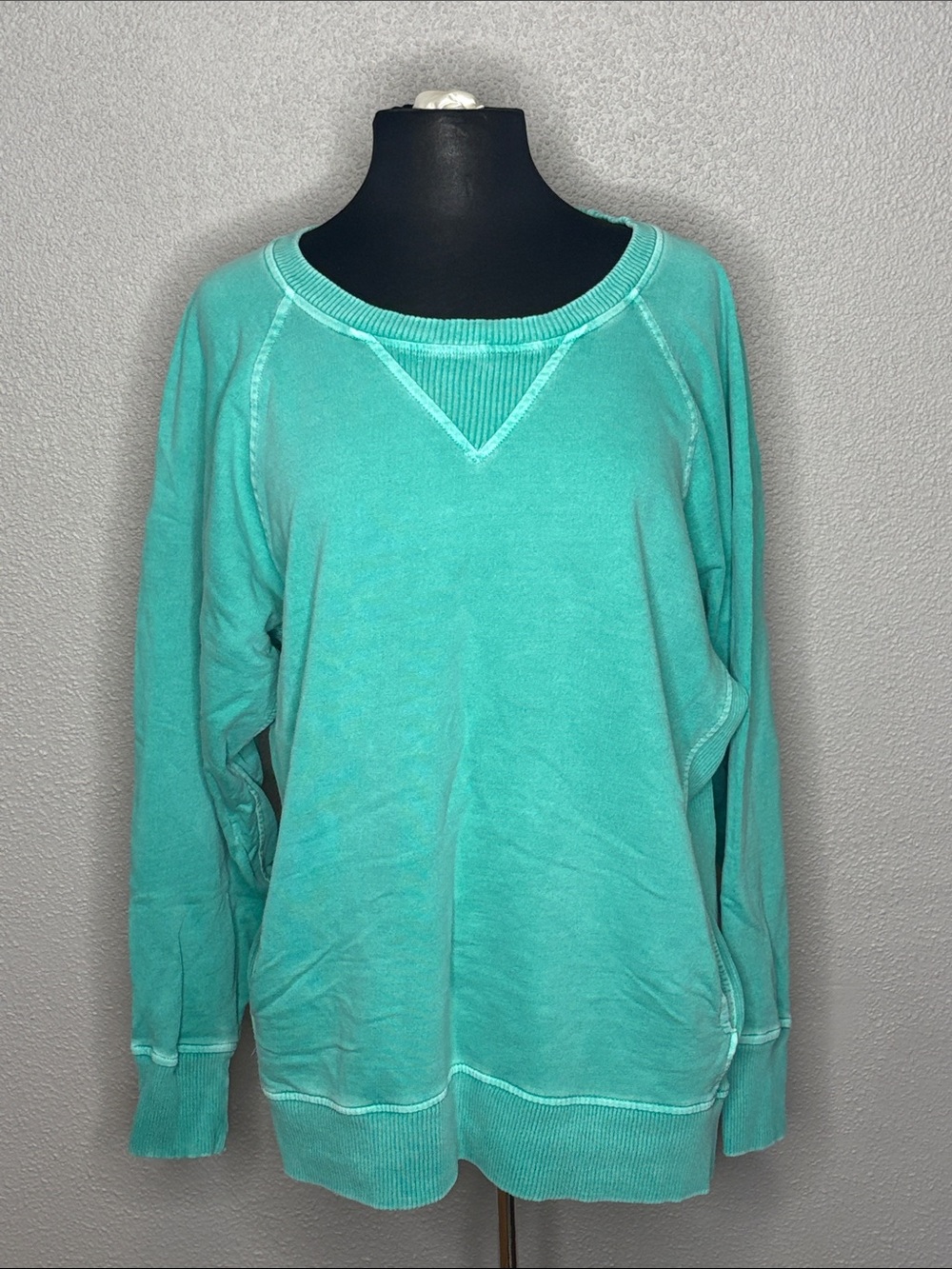 Zenana Outfitters Emerald Green Girlfriend Crewneck Sweatshirt